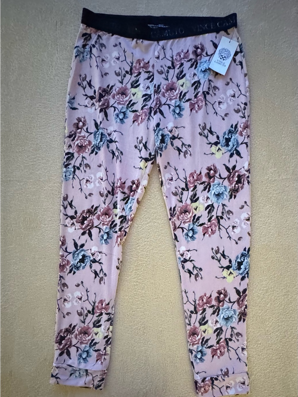 Vince Camuto Blush Pink Floral Pajama Leggings